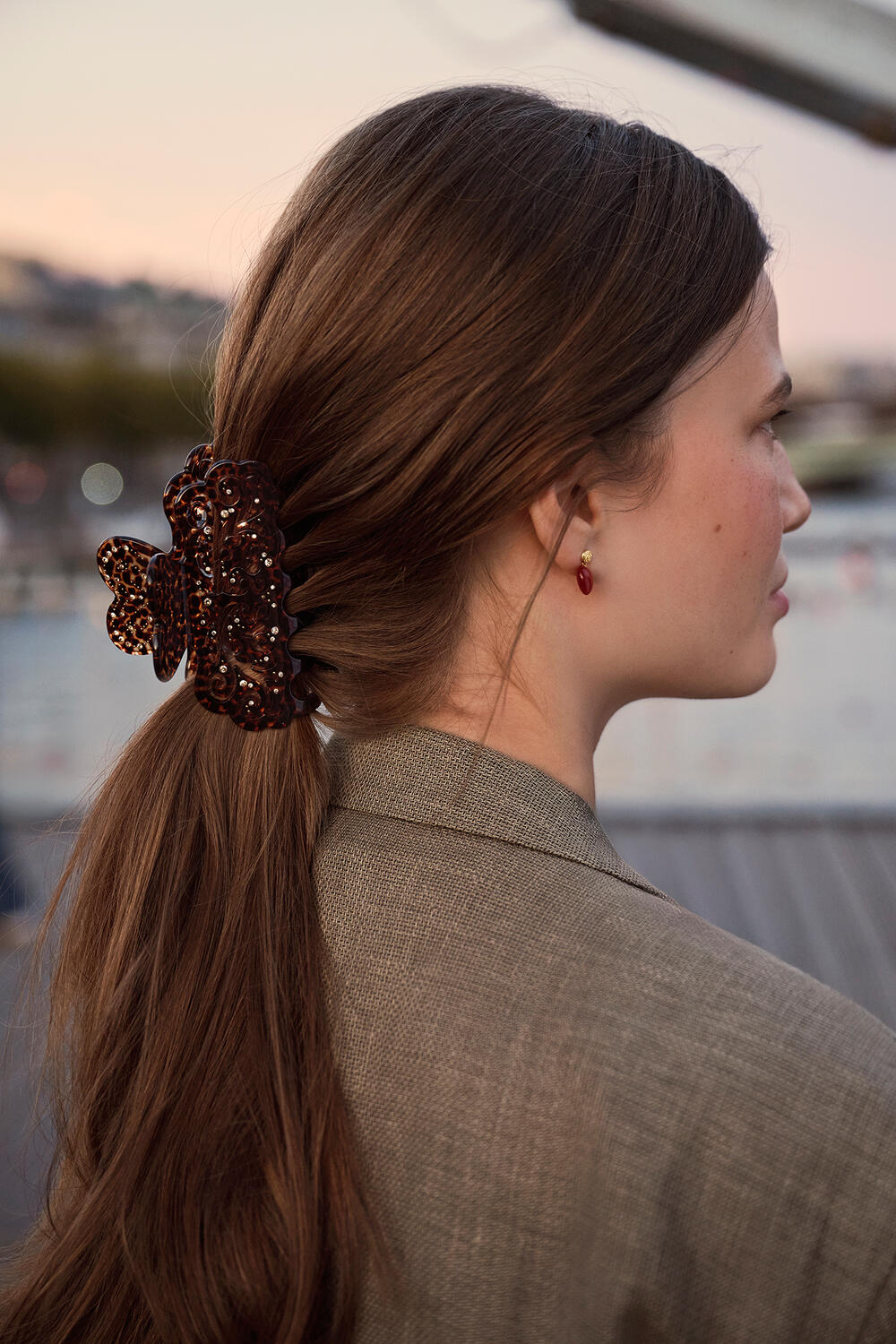 Lavinia hårklemme - Leopard